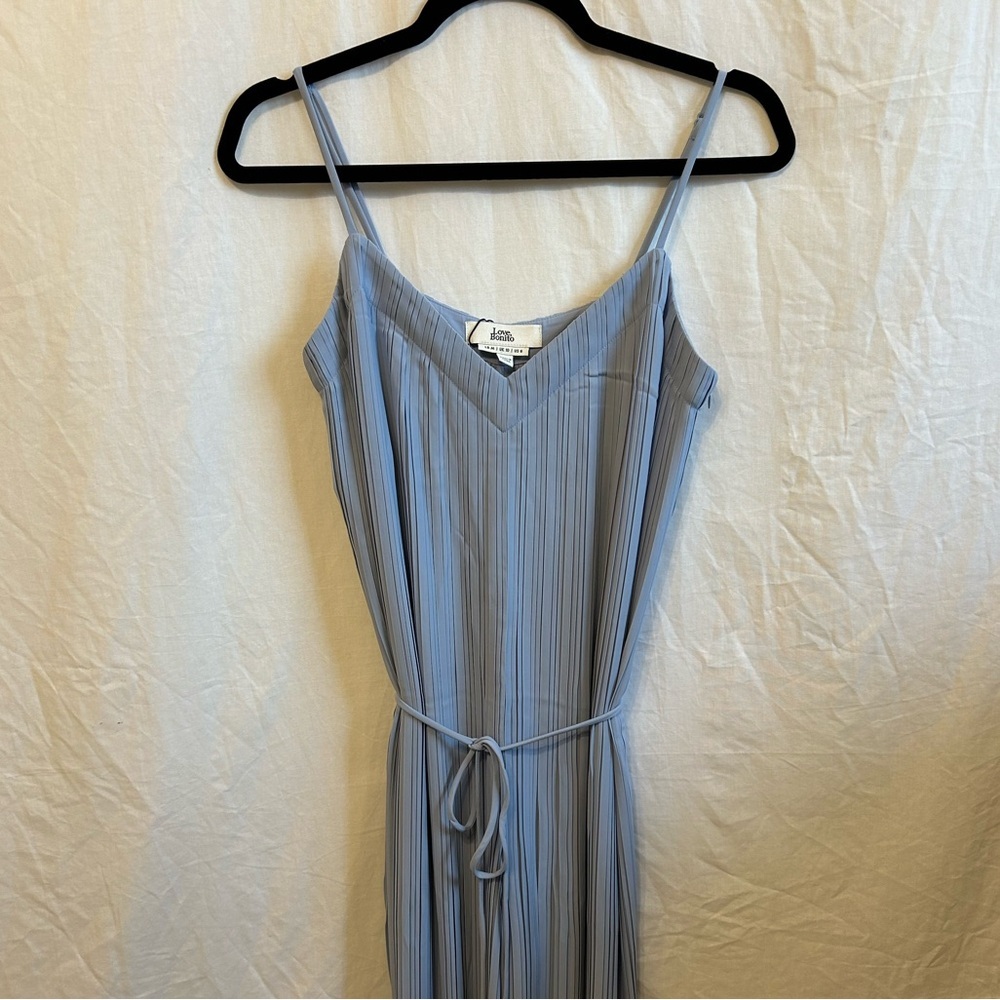 NWT Love Bonito Baby Blue Sabine Pleat Wide Leg Jumpsuit - Picture 5 of 6